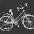 Rusty Bicycle With Weathered Frame On Brick Paved Ground Under Sunlight