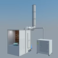 Industrial Air Treatment Equipment With White Enclosure Honeycomb Structure Side Cabinet And Ventilation Duct