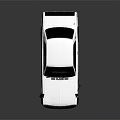 White Classic Sports Car With Black Rear Spoiler And Alloy Wheels Design