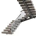 Modern Staircase Design With Wooden Steps And Glass Railings In Contemporary Style