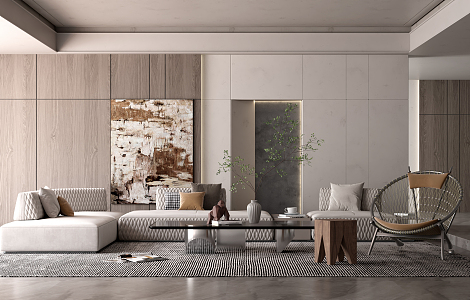 modern living room 3d model