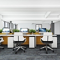 Modern Public Office Area Office Public Area Office Space Collective Office Space Office Area Work Station 3d model