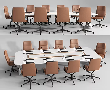 Modern Conference Table and Chair Conference Table and Chair Combination Office Chair Conference Chair 3d model