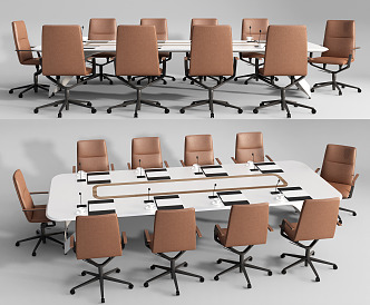 Modern Conference Table and Chair Conference Table and Chair Combination Office Chair Conference Chair 3d model