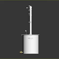 Stainless Steel Equipment with Cylindrical Container Vertical Rod and Connecting Components