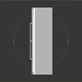 Vertical White Cabinet With Transparent Door And Multiple Hooks For Storage Organization
