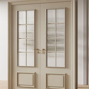 French double door 3d model