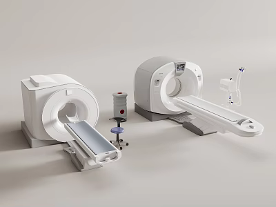 Advanced Medical Imaging Equipment With Scanner Gantry Examination Table And Control Unit 3d model