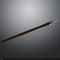 Elegant Traditional Weapon With Smooth Wooden Handle And Sleek Metal Tip Showcasing Fine Craftsmanship