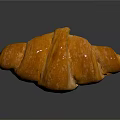 Fresh Buttery Croissant With Golden Brown Flaky Texture And Soft Interior