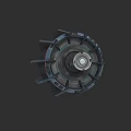 Industrial Equipment With Circular Metal Structure Central Shaft And Gear Components