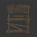 Rustic Vintage Wooden Small Table With Plank Top And Simple Structure