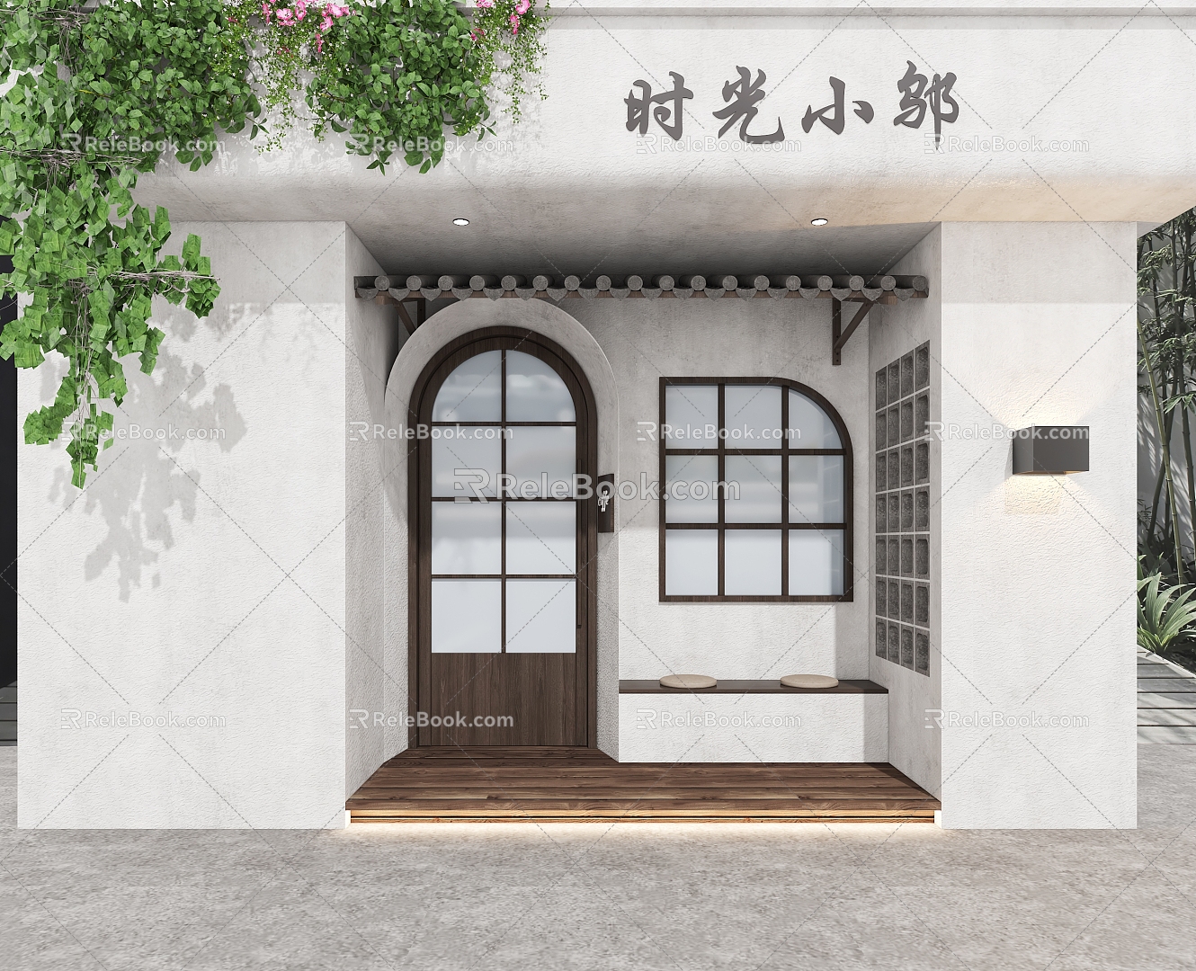 Door Head Facade Travel Agency 3d model