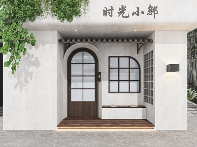 Door Head Facade Travel Agency 3d model