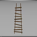 Wooden Multi Tier Ladder Shelf For Home Storage And Decorative Use