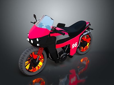 Motorcycle Two-wheeled Motorcycle Cross-country Motorcycle Road Race Motorcycle Motor Vehicle Transport 3d model