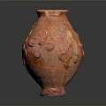 Intricate Red Vase Sculpture Carving With Artistic Floral Patterns And Textures