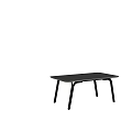 Modern Minimalist Dining Table With Grey Tabletop And Black Legs Design 3d model