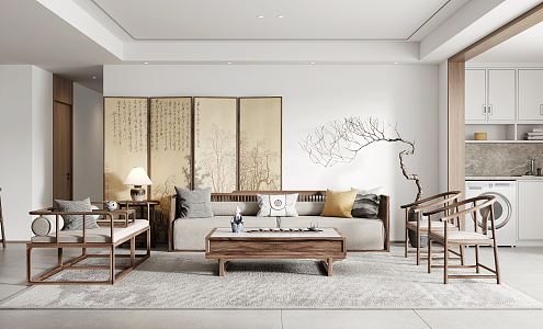 New Chinese Living Room 3d model