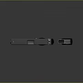 Modern Black Pistol With Magazine Metal Construction And Tactical Design On Dark Display Background