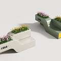 Innovative Multifunctional Outdoor Chair With Built In Flower Planters For Public Garden And Street Decoration