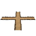 Cross Shaped Brown Lockers Design For Modern Storage Arrangement