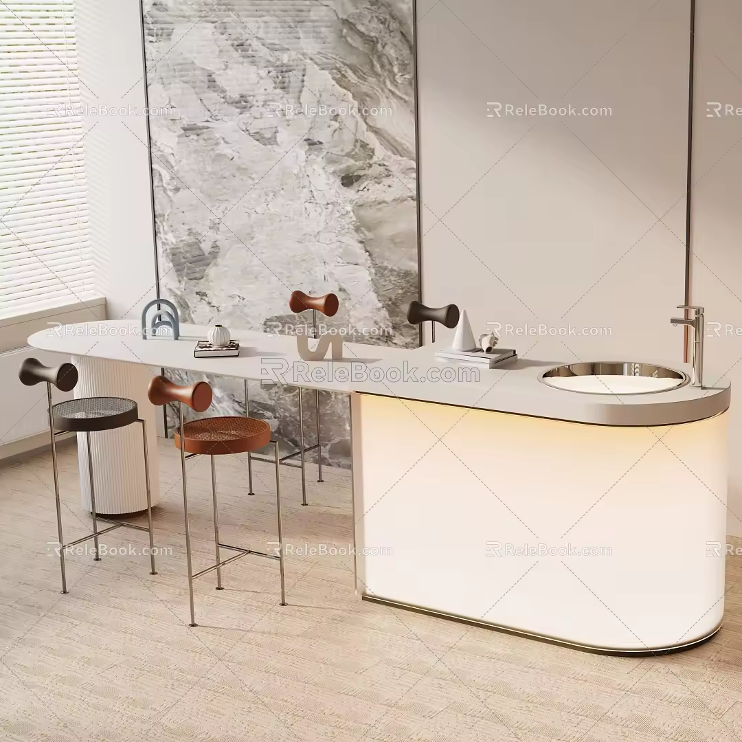 Modern table combination 3d model