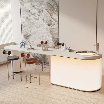 Modern table combination 3d model