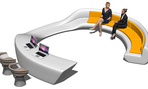 Modern Special-shaped Sofa Special-shaped Sofa Public Leisure Chair 3d model