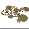 Mechanical Gear Components Including Circular Metal Parts And Gear Sets