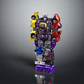 Transformers Robot Toy Figure With Colorful Car Parts And Mechanical Design