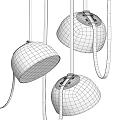 Modern Stylish Pendant Lights With Dome Shape Pink And Gray Hanging Design Fixtures
