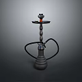 Modern Table With Decorative Hookah Stand And Contemporary Design Elements 3d model