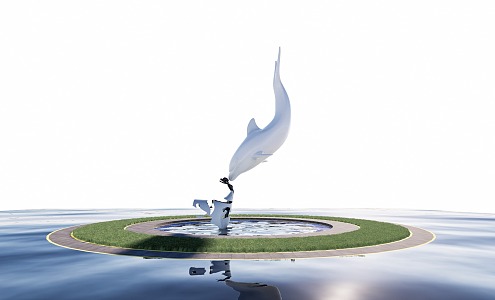 modern city sculpture figure sculpture waterscape sculpture dancing figure sculpture 3d model