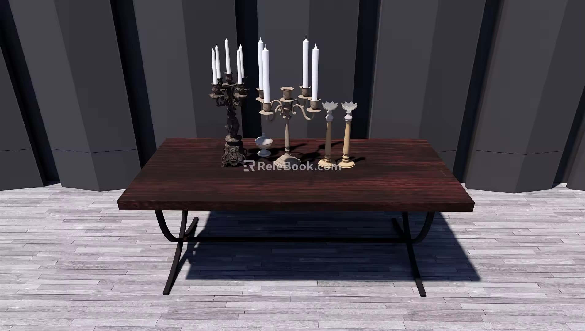 European-style candlestick 3d model