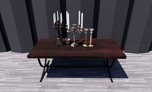 European-style candlestick 3d model