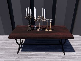 European-style candlestick 3d model