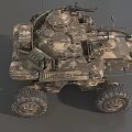 Modern Military Wheeled Tank Featuring Heavy Armor Weapon Camouflage Exterior and Large Tires