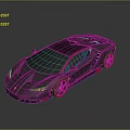Modern Black Sports Car With Red Accents And Sleek Aerodynamic Design