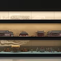 Traditional Exhibition Display Featuring Ancient Architectural Models Figure Scenes And Horse Drawn Carts