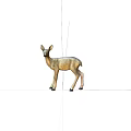 Realistic 3D Fawn Model With Light Brown And White Fur Standing Pose