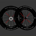 Modern Bicycle Wheels With Black Hub Red Spokes And Sleek Tires Design