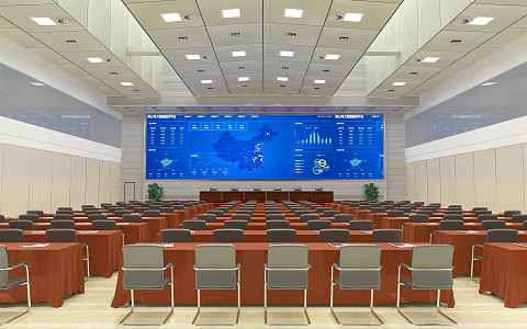 modern monitoring room 3d model