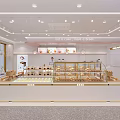 Pastry Shop Interior Featuring White Decor Glass Showcases Displayed Pastries And Bright Lighting