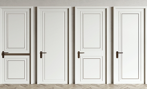 American door room door 3d model