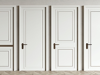 American door room door 3d model