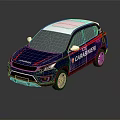 Carabinieri Blue White SUV With Red Stripes Stylish Exterior Design
