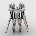 Building Blocks Assembled Mecha Robot With Multiple Weapons 3d model