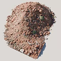 Pile Of High Quality Natural Stone And Wood Building Materials For Construction Projects