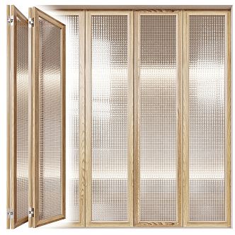 Modern folding door partition 3d model